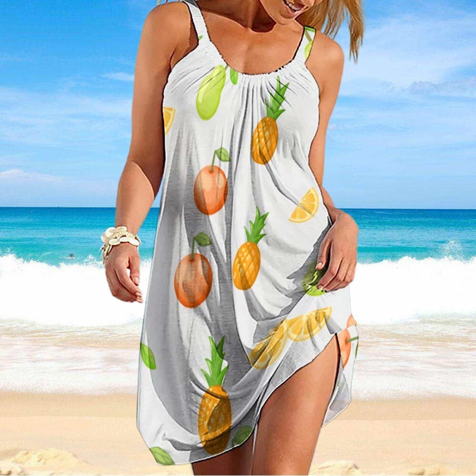 Vestido Midi "Tutti Frutti" | Estampado de Frutas Colorido & Fresco - 3