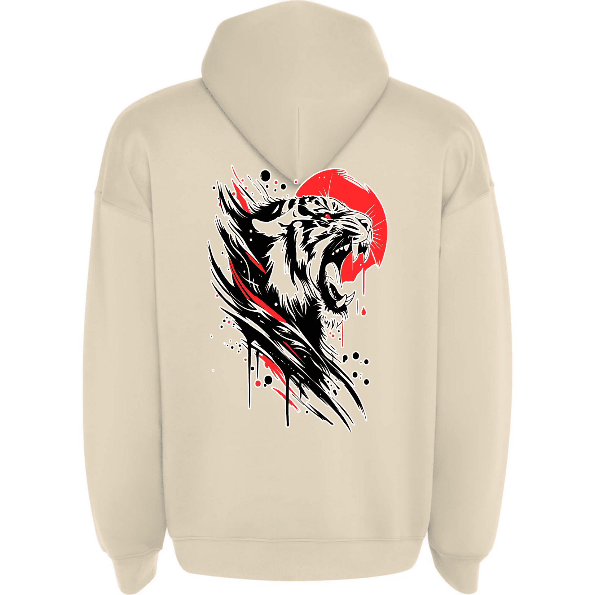 Sudadera Hoodie Oversize "Rising Tiger" | Estilo Japonés - Streetwear Unisex - 4