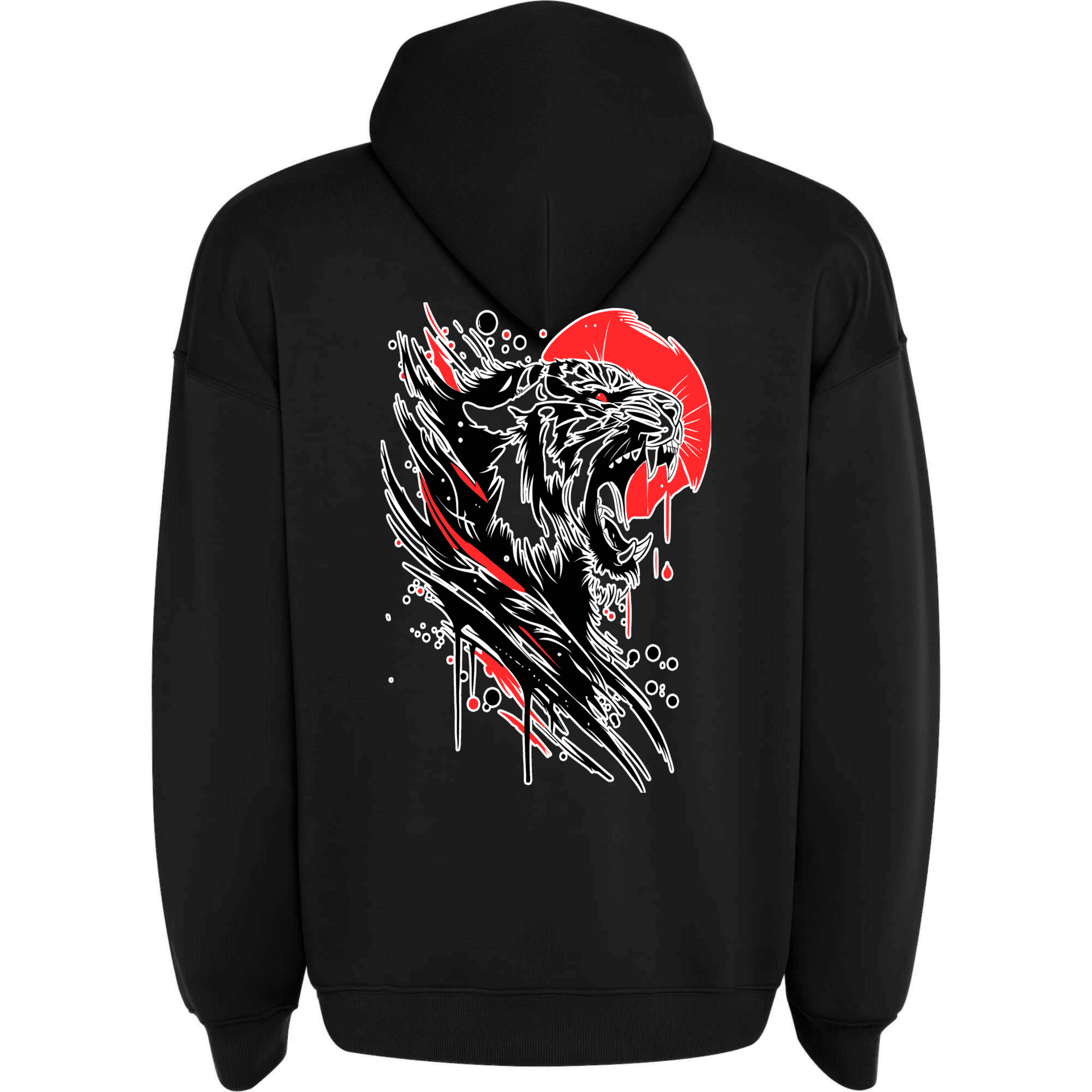 Sudadera Hoodie Oversize "Rising Tiger" | Estilo Japonés - Streetwear Unisex - 3